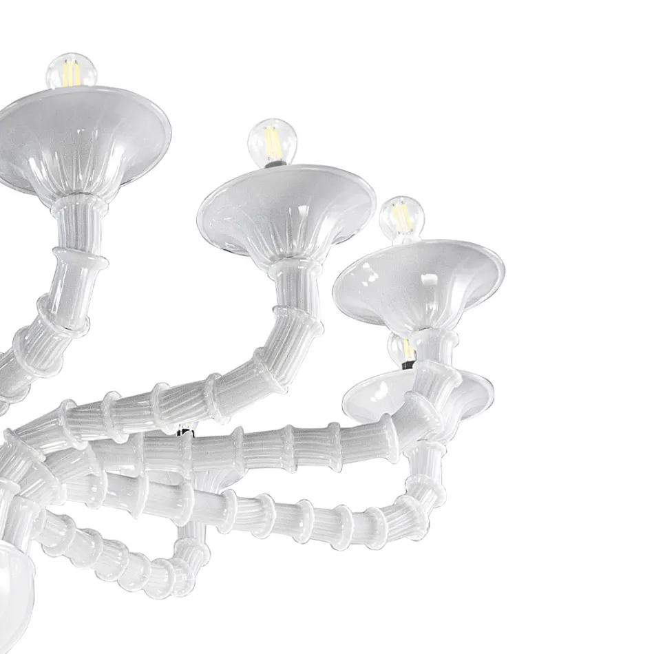 Kronleuchter im klassischen Stil aus mundgeblasenem venezianischem Glas - Vanity Viadurini