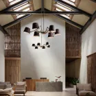 Kronleuchter im Industriestil aus Eisen und Messing Reporter Il Fanale Viadurini