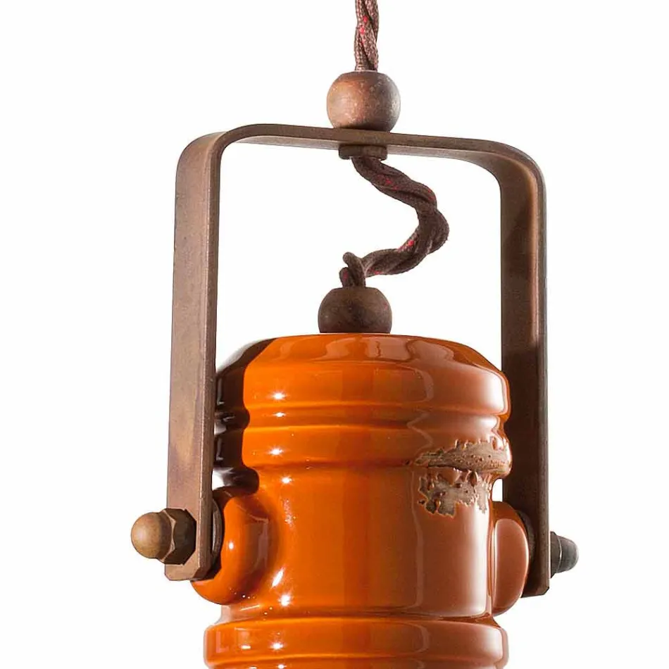 Kronleuchter Design Vintage handgemachte Keramik Cameron Ferroluce Viadurini