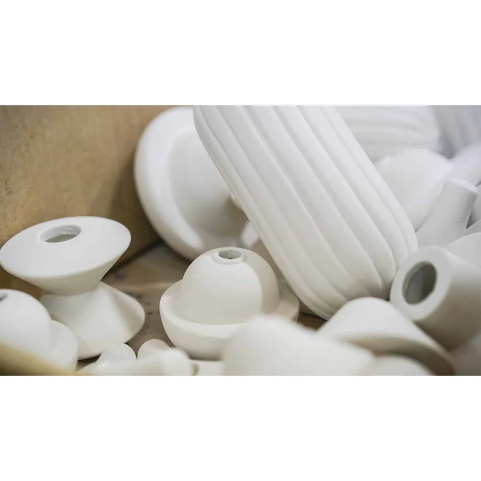 Vintage grüne oder gelbe Keramik Kronleuchter Made in Italy - Ferroluce Lariat Viadurini