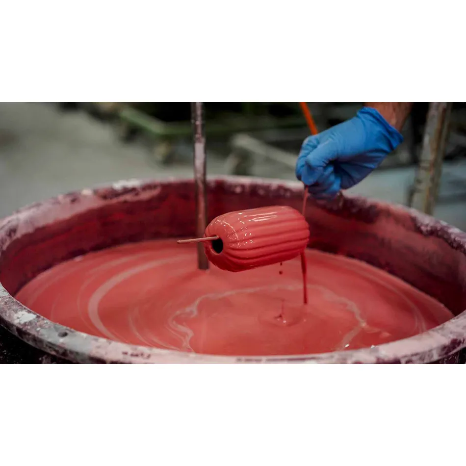 Vintage grüne oder gelbe Keramik Kronleuchter Made in Italy - Ferroluce Lariat Viadurini