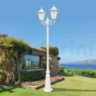 Vintage-Lampe mit 2 Lichtern aus weißem Aluminium, hergestellt in Italien – Terella Viadurini