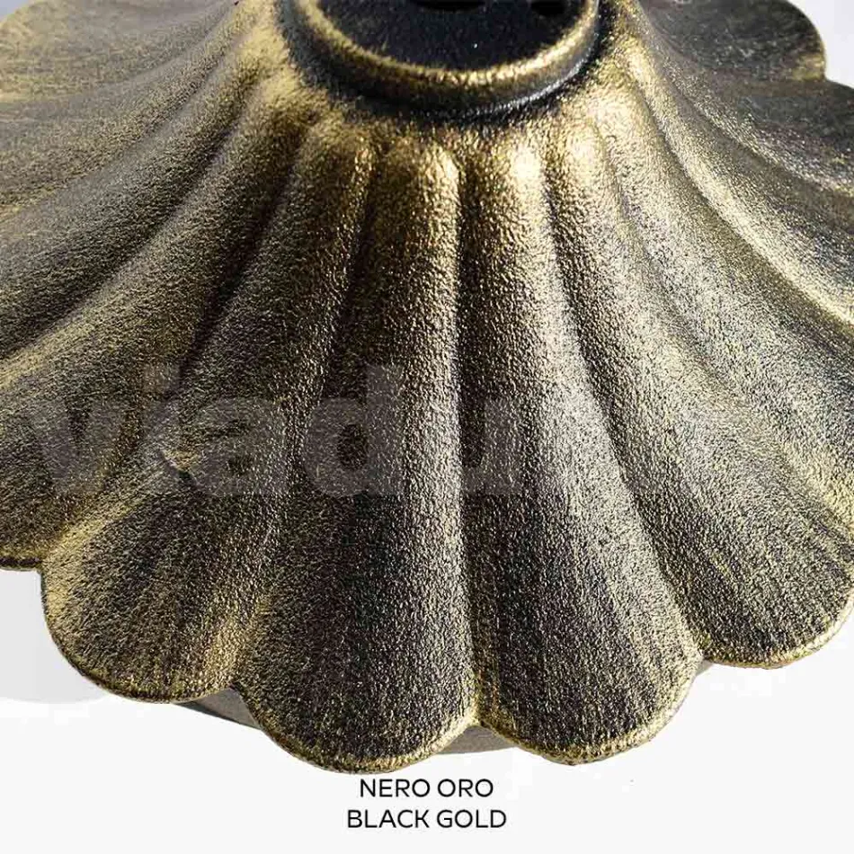 110 cm hohe Straßenlaterne aus schwarzem Acryl und Aluminium Made in Italy - Trovanero Viadurini