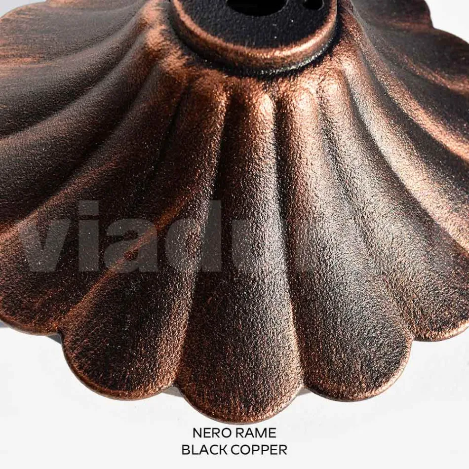 172 cm hohe Straßenlaterne aus schwarzem Acryl und Aluminium, hergestellt in Italien - Trovanero Viadurini