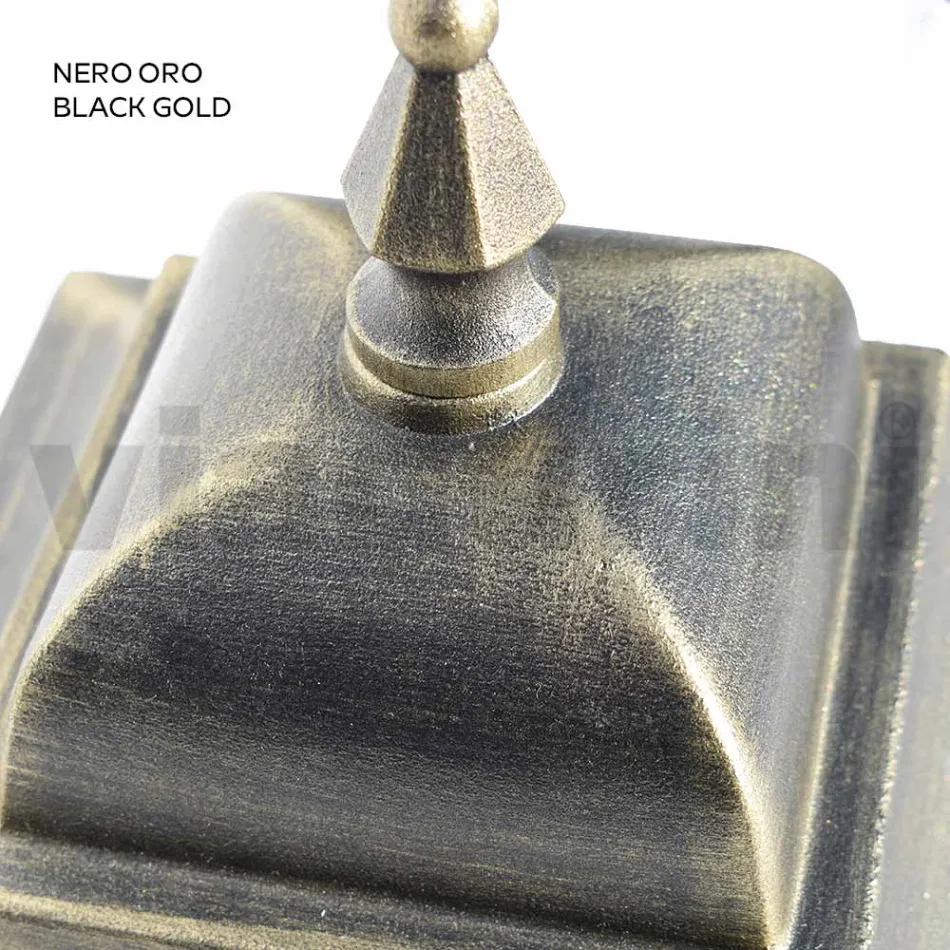 264 cm hohe Straßenlaterne für den Garten aus Glas und Aluminiumdruckguss - Alchemist Viadurini