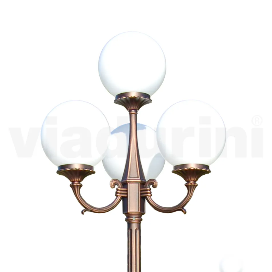 270 cm hohe Straßenlaterne aus schwarzem Acryl und Aluminium Made in Italy - Trovanero Viadurini