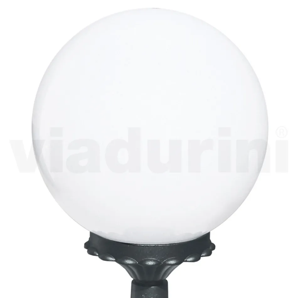 47 cm hohe Straßenlaterne aus Acryl und anthrazitfarbenem Aluminium. Hergestellt in Italien - Trovaantracite Viadurini