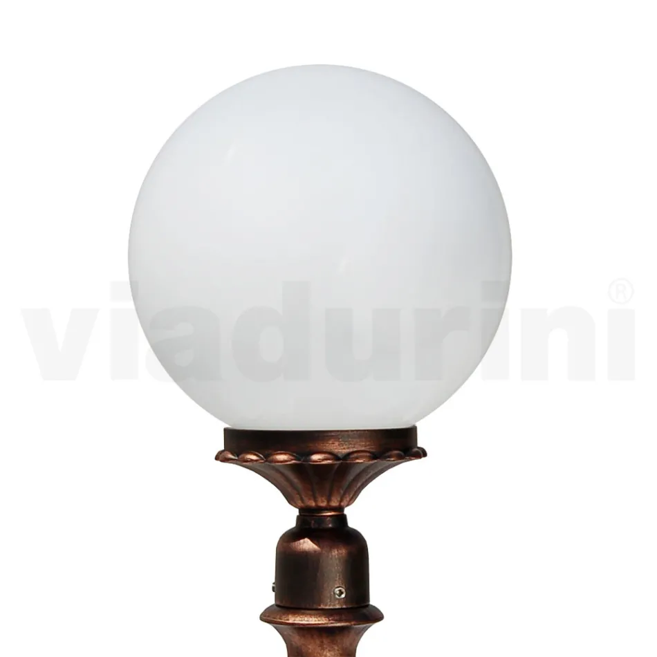 69 cm hohe Straßenlaterne aus schwarzem Acryl und Aluminium, hergestellt in Italien - Trovanero Viadurini