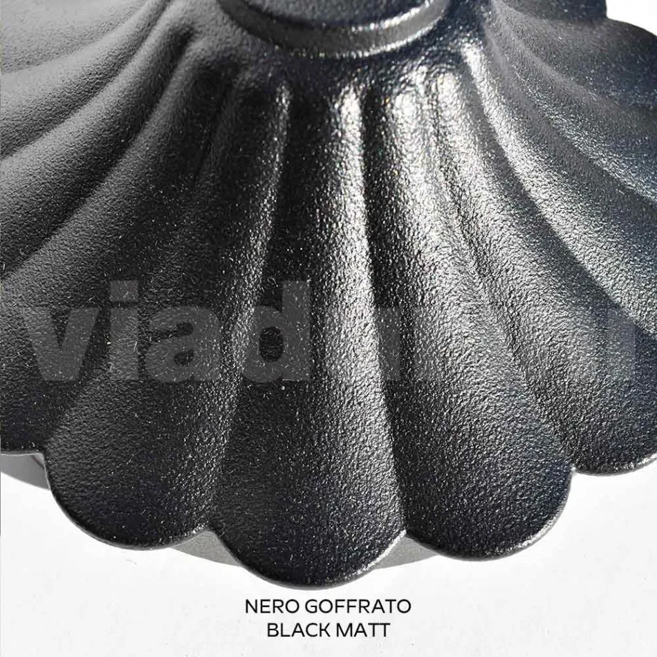 69 cm hohe Straßenlaterne aus schwarzem Acryl und Aluminium, hergestellt in Italien - Trovanero Viadurini