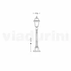 Niedrige Straßenlampe für den Außenbereich aus Aluminium, hergestellt in Italien, Kristel Viadurini