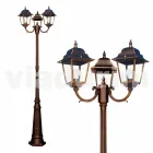 Klassische dreistrahlige Außenleuchte made in Italy, Aquilina Viadurini