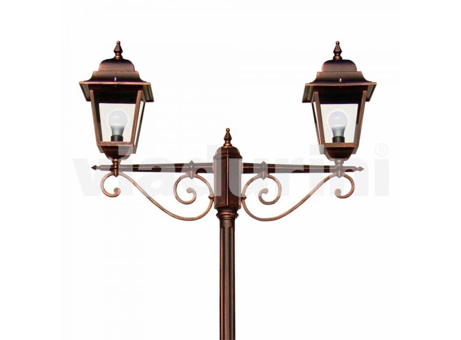 Klassische Straßenlampe aus Aluminium für den Außenbereich, hergestellt in Italien, Aquilina Viadurini