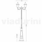 Klassische Straßenlampe aus Aluminium für den Außenbereich, hergestellt in Italien, Aquilina Viadurini