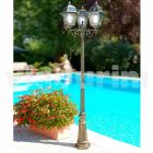 Kristel, klassische Gartenlampe mit drei Leuchten, hergestellt in Italien Viadurini