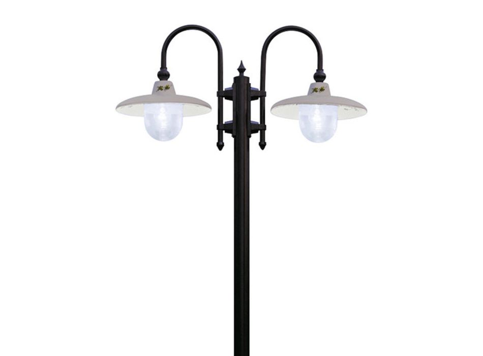 Aluminium-Gartenlampe mit 1 oder 2 oder 3 Lichtern Design - Campobasso Viadurini