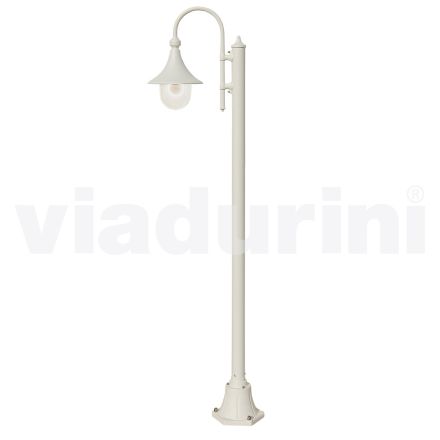 Weiße Gartenlampe aus Aluminium mit 1 Licht, hergestellt in Italien, Anusca Viadurini