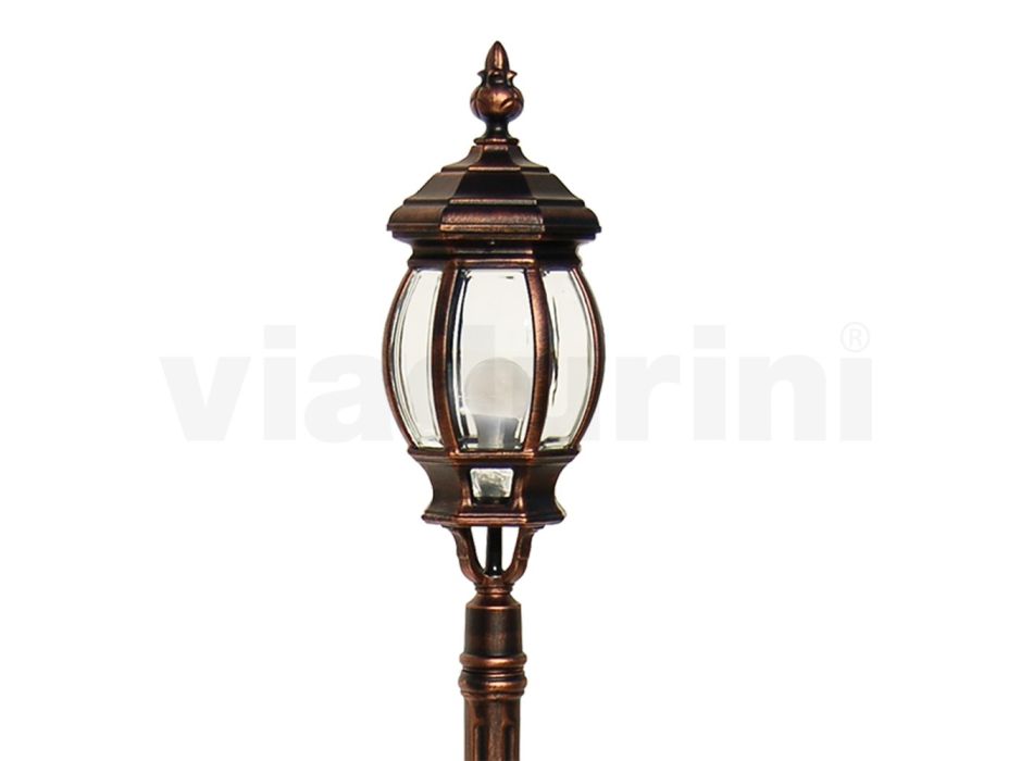 Aluminium-Gartenlampe im Vintage-Stil, hergestellt in Italien – Leona Viadurini