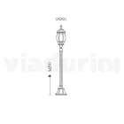 Aluminium-Gartenlampe im Vintage-Stil, hergestellt in Italien – Leona Viadurini