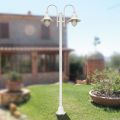 Vintage-Gartenlampe mit 2 Lichtern aus Aluminium, hergestellt in Italien – Cassandra