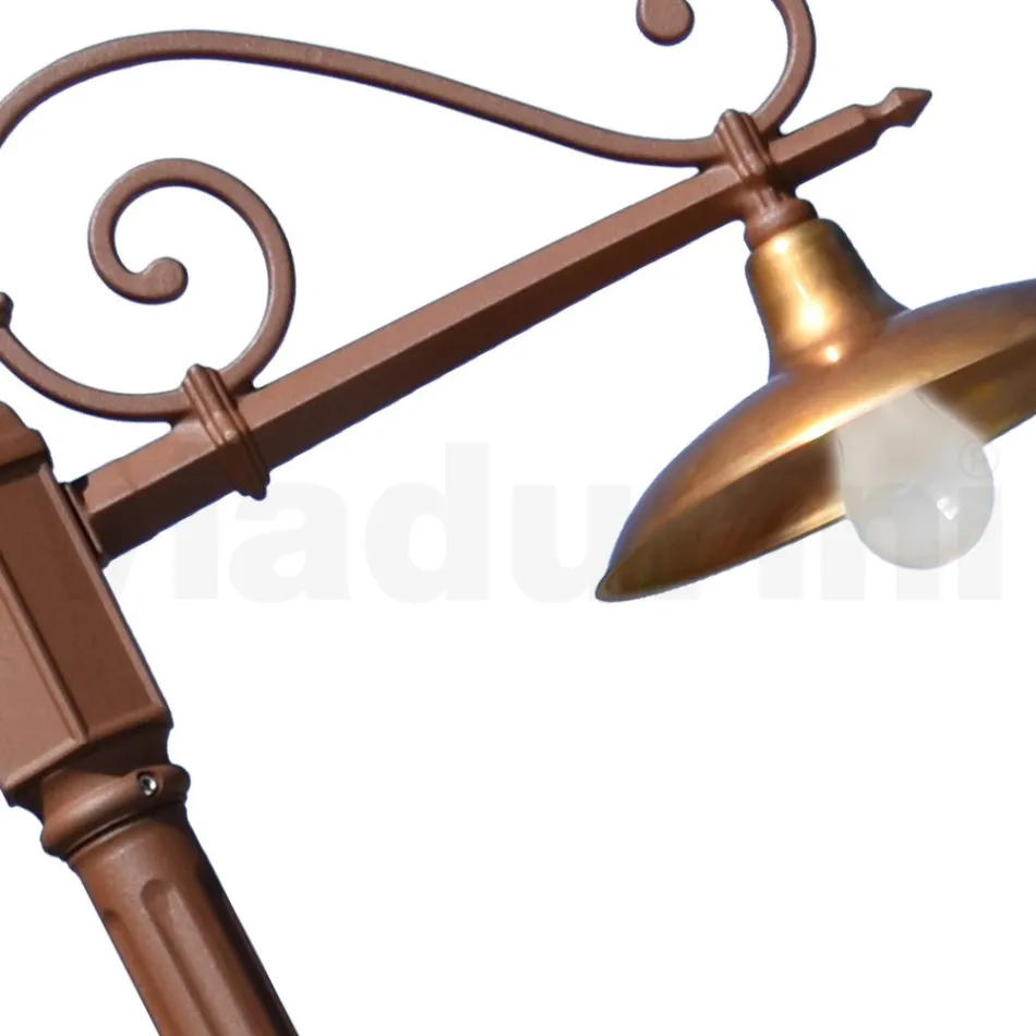 Vintage-Gartenlampe aus Aluminium und Messing, hergestellt in Italien – Adela Viadurini