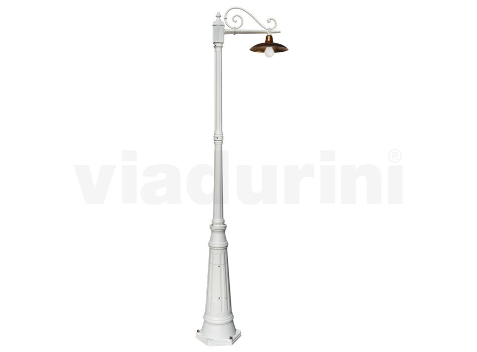 Vintage-Gartenlampe aus Aluminium und Messing, hergestellt in Italien – Adela Viadurini