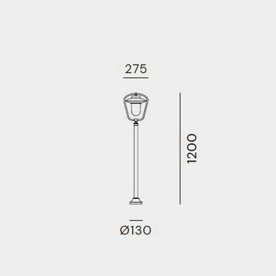 Vintage Außenlaterne aus Kupfer und Messing, 2 Höhen - Calmaggiore von Il Fanale Viadurini