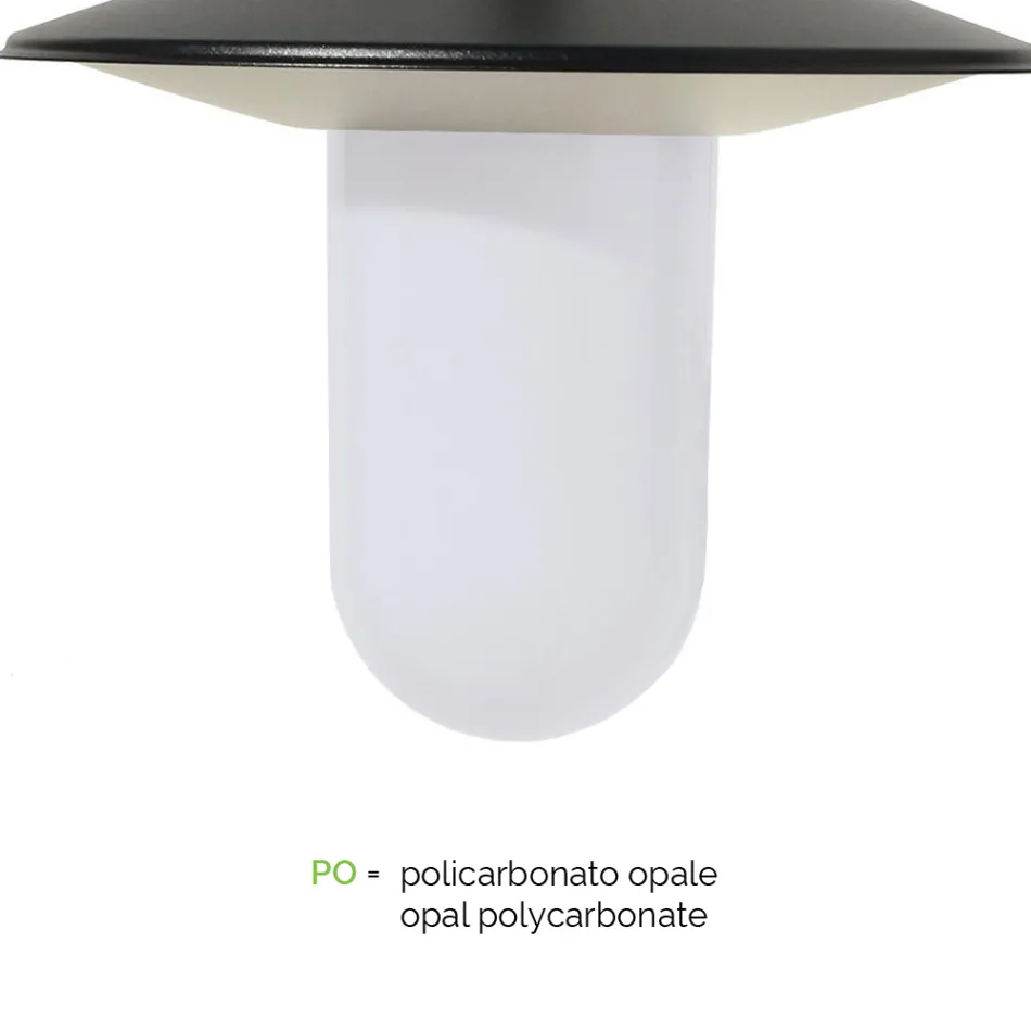 Gartenlampe im Vintage-Stil aus grauem Aluminium, hergestellt in Italien – Belen Viadurini