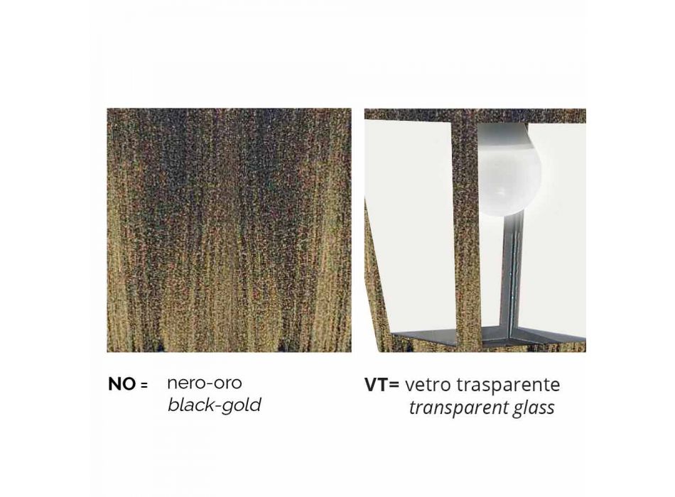 Außenleuchte mit zwei Leuchten aus Aluminium made in Italy, Kristel Viadurini