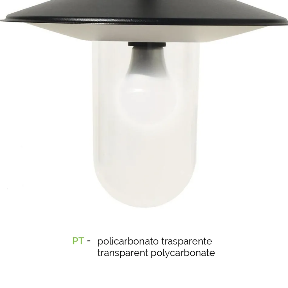 Straßenlampe im Vintage-Stil mit 3 Lichtern aus Aluminium, hergestellt in Italien – Belen Viadurini