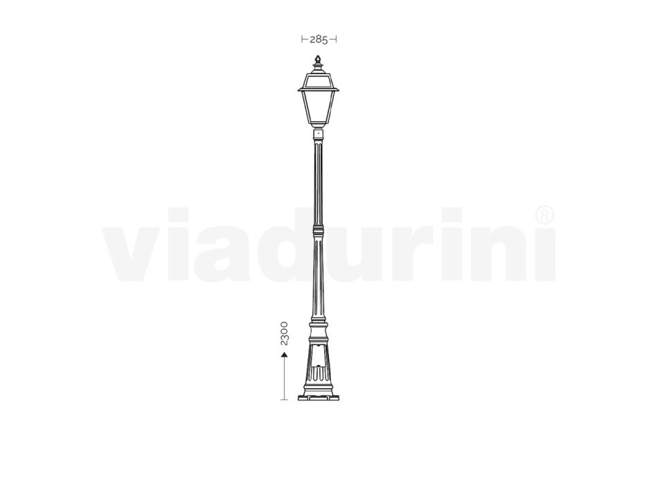 Lampe im Vintage-Stil aus Aluminium und Glas, hergestellt in Italien – Vivian Viadurini