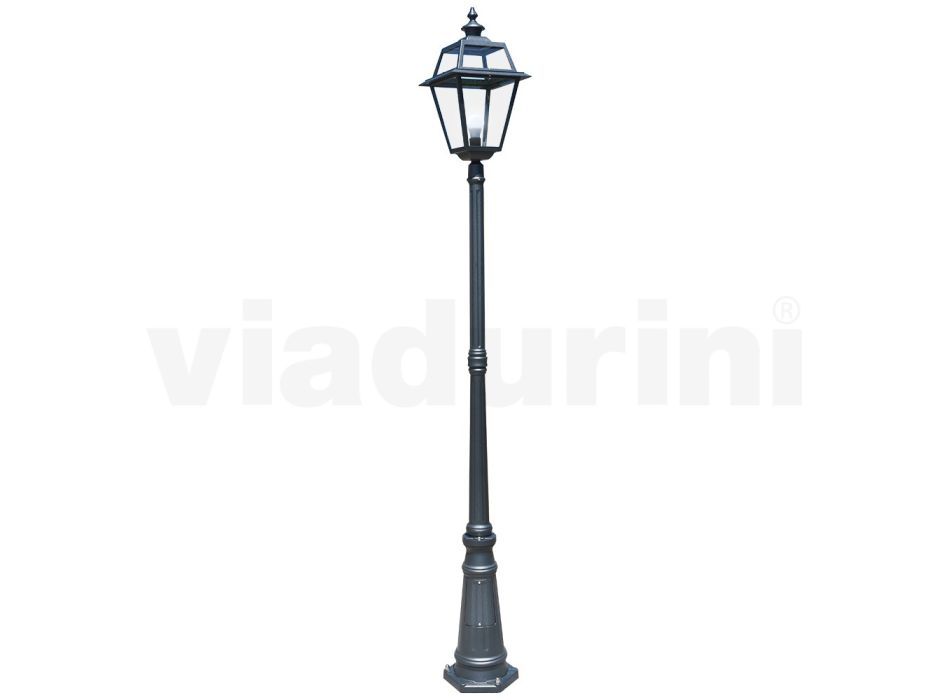 Lampe im Vintage-Stil aus Aluminium und Glas, hergestellt in Italien – Vivian Viadurini
