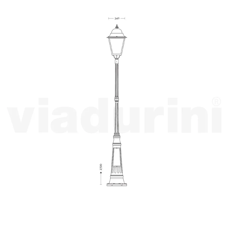 Vintage-Außenlampe aus Aluminium, hergestellt in Italien – Bonaria Viadurini