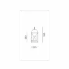 Wandlaterne mit klassischer Designkerze aus Messing - Laterne von Il Fanale Viadurini