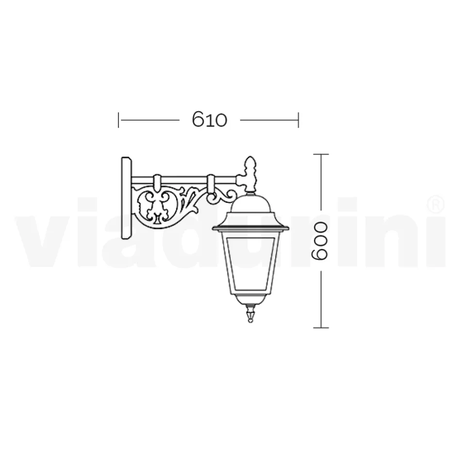 Außenlaterne aus Glas und Aluminium in 5 verschiedenen Ausführungen - Alchemist Viadurini