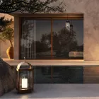 Gartenlaterne mit Kerze aus Eisen oder Messing Il Fanale Viadurini