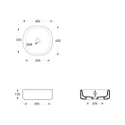 40x40 cm Aufsatzwaschbecken aus Keramik in verschiedenen Farben Made in Italy - Girl Viadurini