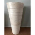 Design-Waschbecken im weißen Brent-Stein, Einzelstück Viadurini