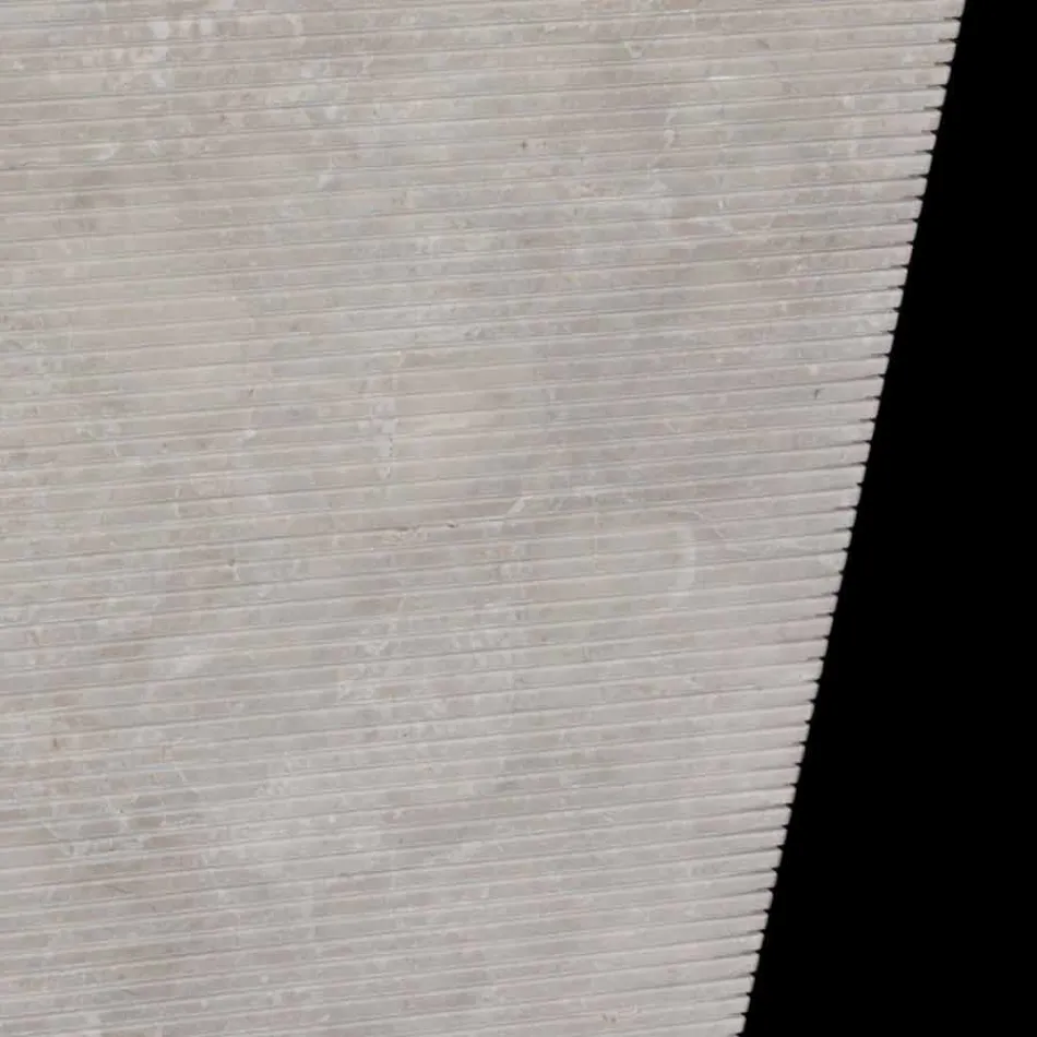 Waschbecken natürlich Sire weißen Stein, handgefertigt Viadurini