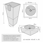 Waschbecken Spalte Pyramid Stein Natur Beige Nias Viadurini