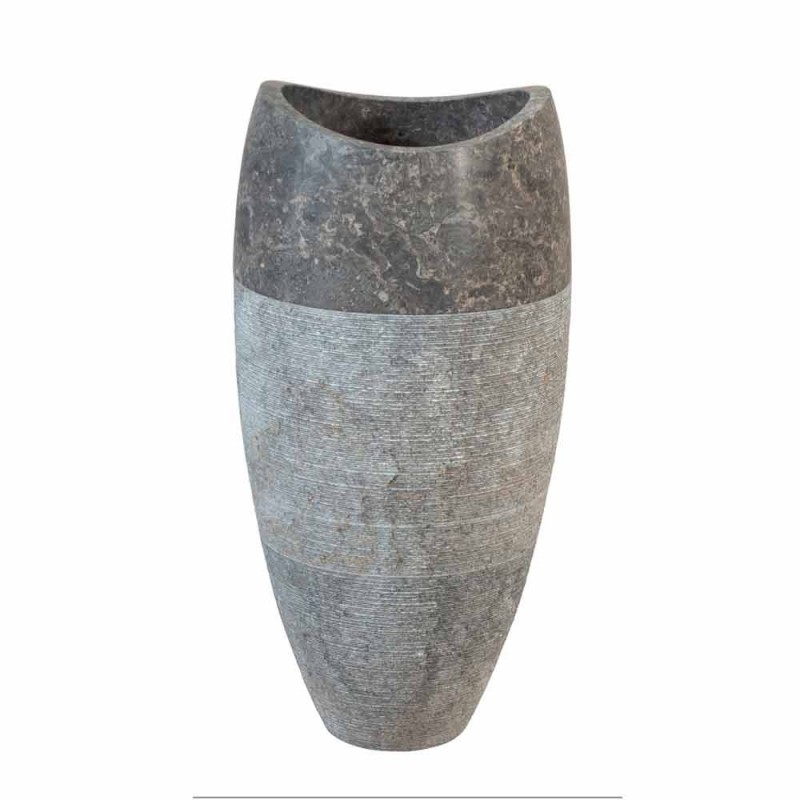 Waschbecken Standwaschbecken grau aus Naturstein Gili Modell