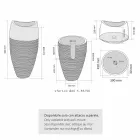 Waschbecken Spalte Spherical Stein Natural Black Gili Viadurini