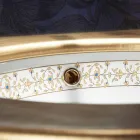 Einbauwaschbecken im Barock-Design aus Schamott, hergestellt in Italien, Ägäis Viadurini