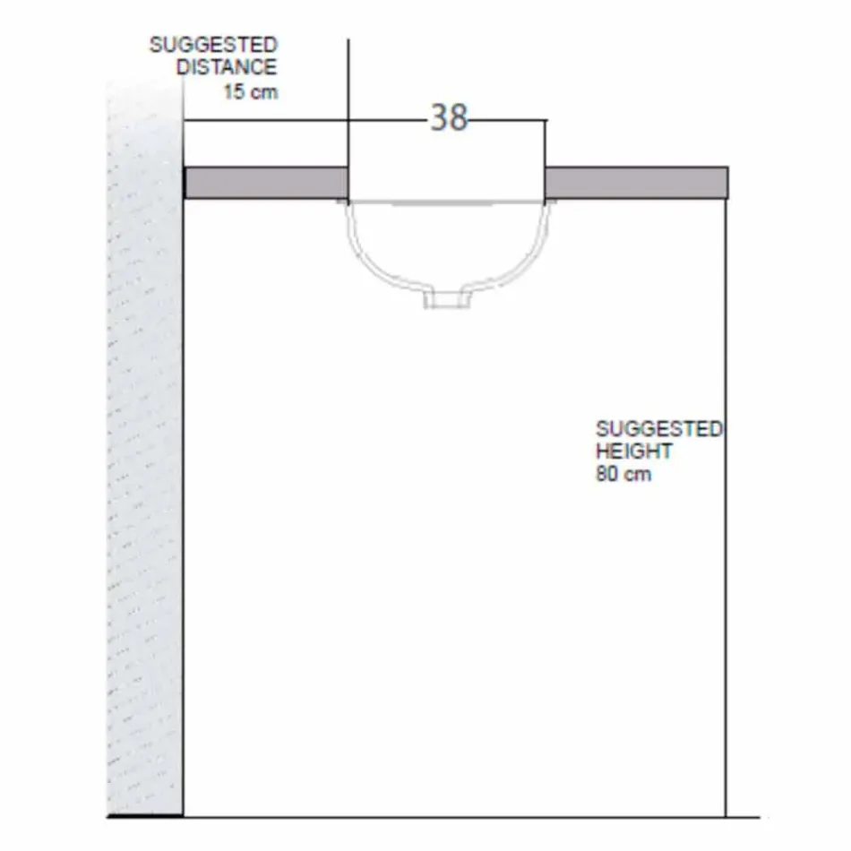 Einbauwaschbecken im Barock-Design aus Schamott, hergestellt in Italien, Ägäis Viadurini