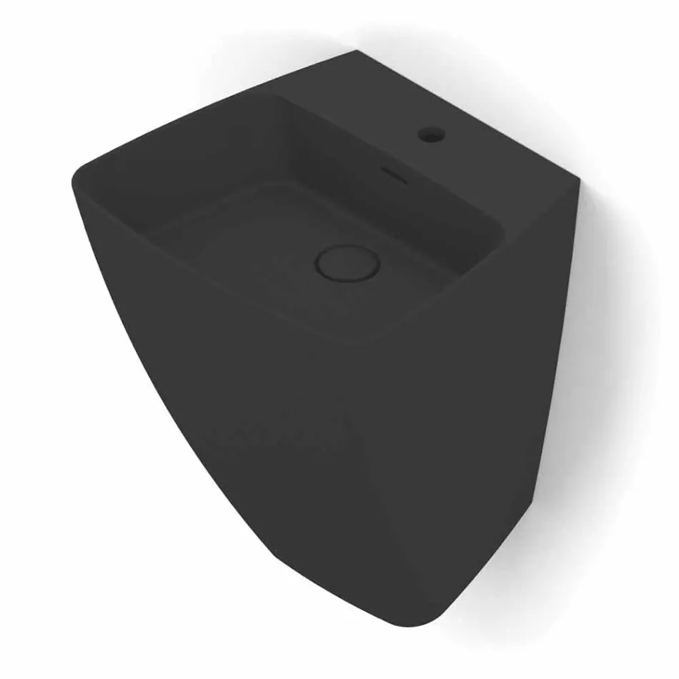 Modernes Design Wandwaschbecken aus Keramik made in Italy, Goran Viadurini