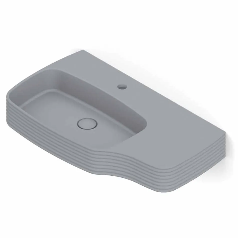 Modernes Wandwaschbecken aus Keramik made in Italy, Hamlet Viadurini