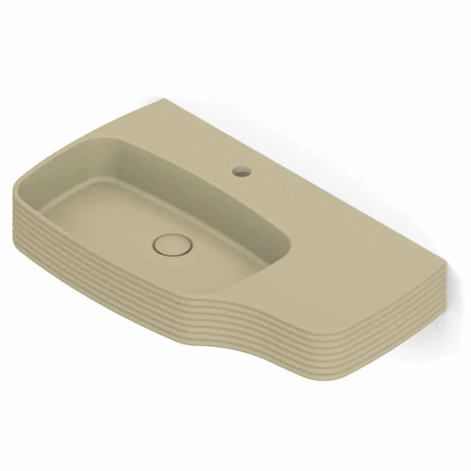 Modernes Wandwaschbecken aus Keramik made in Italy, Hamlet Viadurini