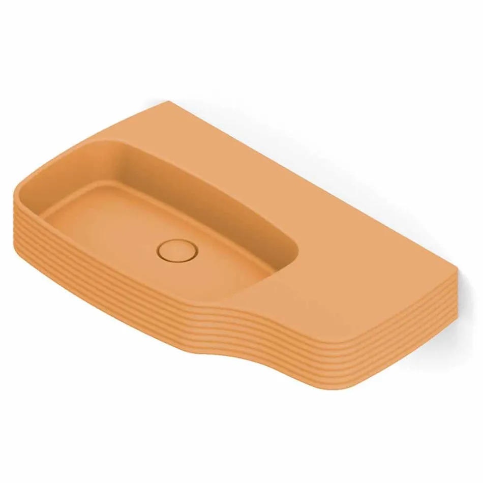 Modernes Wandwaschbecken aus Keramik made in Italy, Hamlet Viadurini