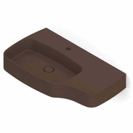 Modernes Wandwaschbecken aus Keramik made in Italy, Hamlet Viadurini