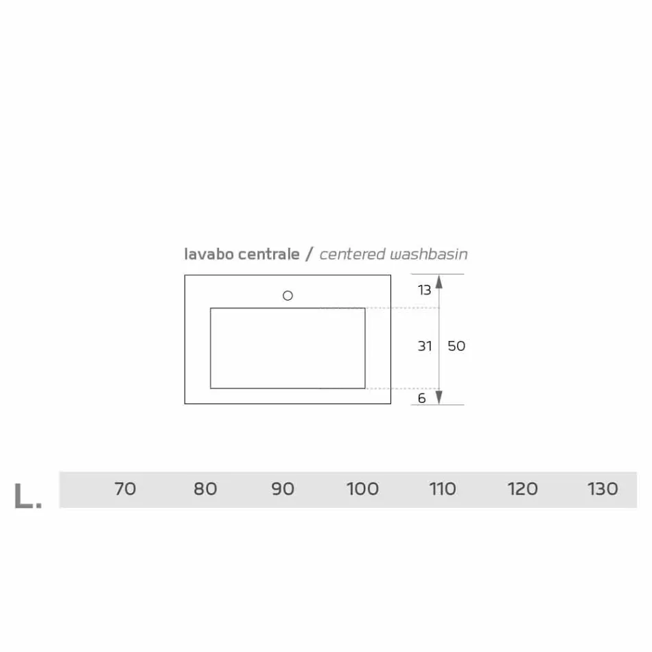 Moderne hängende Spüle aus Luxolid in Italien, Ruffano Viadurini