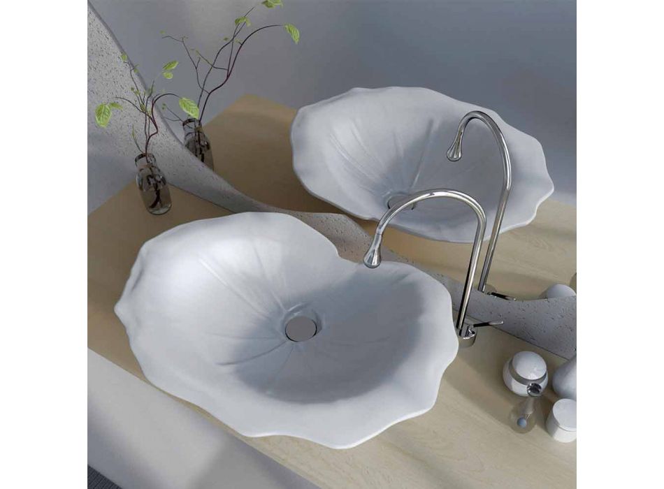 Waschbecken modernes Design Unterstützung in Form von Blatt Faruglium